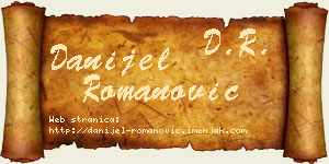 Danijel Romanović vizit kartica